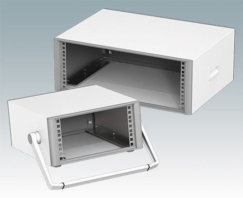 TECHNOMET 19 inch enclosures now in traffic white and traffic grey A