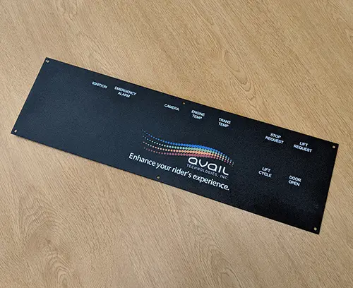 Digital printing on front and rear panels.